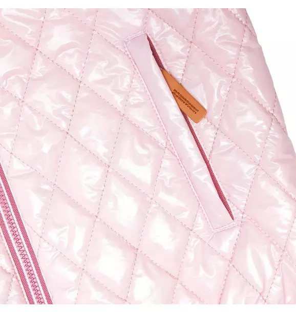 Shiny Ballerina Pink Quilted Puffer Coat