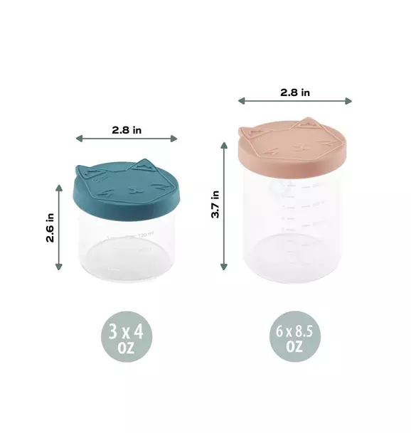 Baby Glass Food Jars Set of 6 (8.5oz Each)