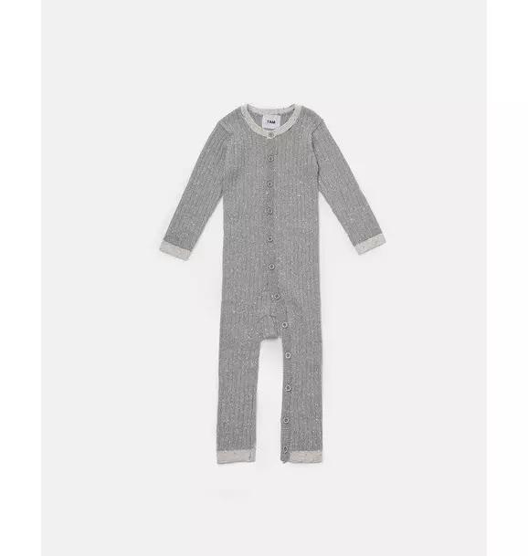 Long Sleeve Jumpsuit - Hug Me - Heather Grey