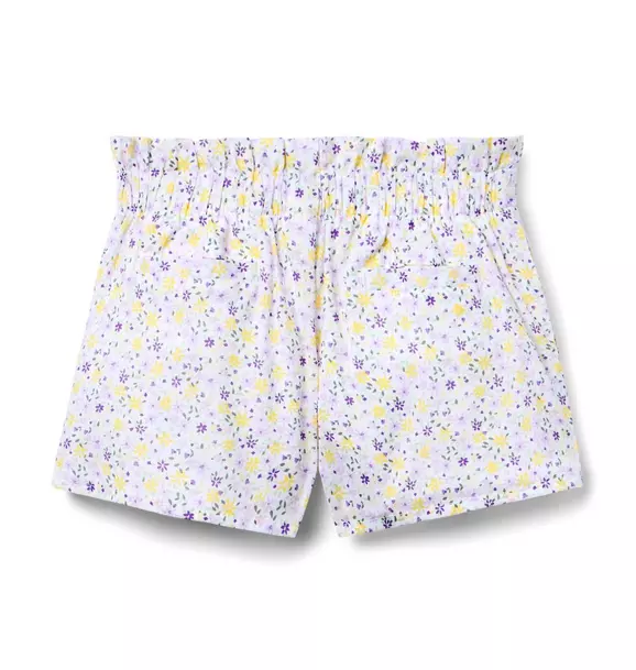 Ditsy Floral Pleated Paperbag Waist Short
