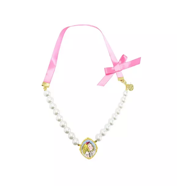 Eloise™ x Bits & Bows Bow Pearls Cameo Necklace