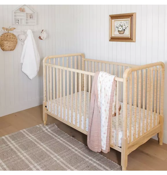 Cotton Muslin Crib Sheet Floret