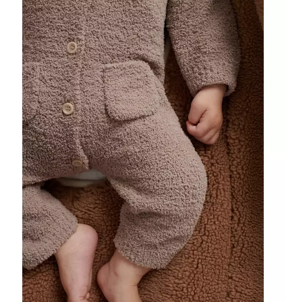 Long Sleeve Jumpsuit Fuzzy - Taupe