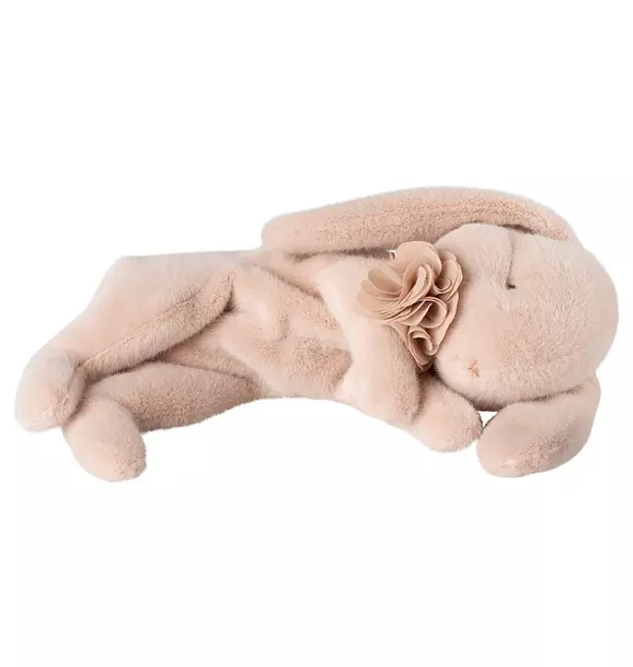 Sleeping bunny plush, Small - Powder