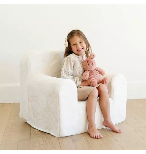 Snuggle Up Faux Fur Chair Cream