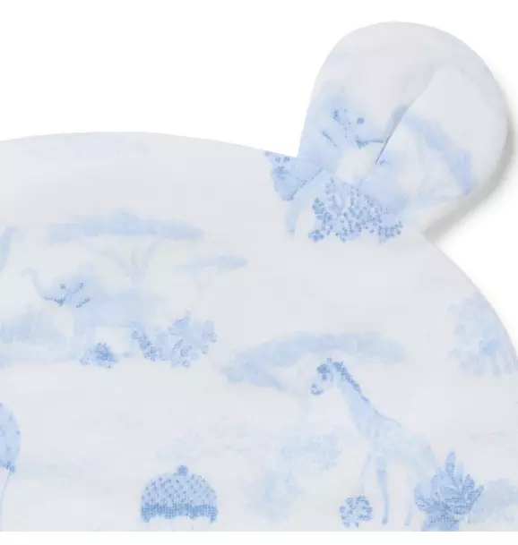 Baby Animal Friends Toile Bear Ear Beanie