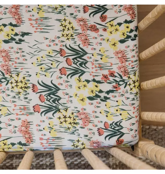 Cotton Muslin Crib Sheet By Hope Roadside