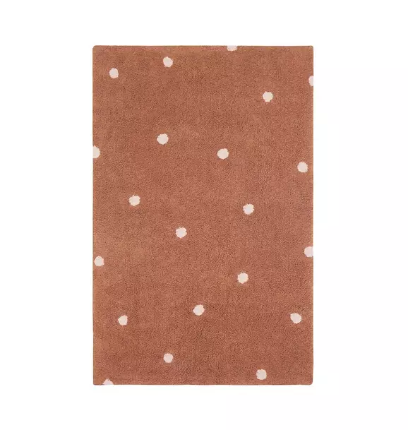 Washable Rug Mini Dot Chestnut