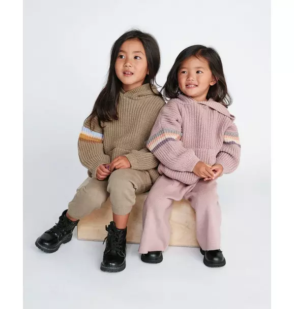 Hooded Sweater Chunky - Ash Rose