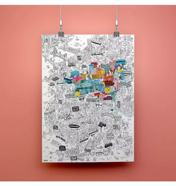 Giant Coloring Poster Brooklyn
