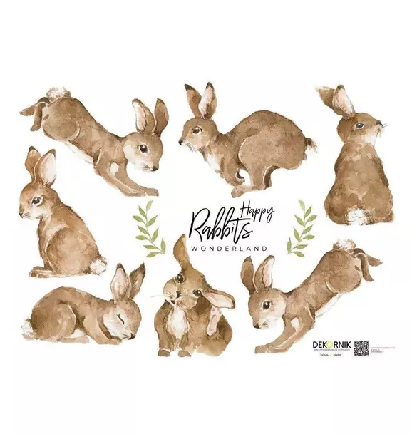 Happy Rabbits Wonderland Wall Decal Set