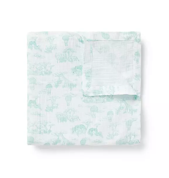 Baby Safari Toile Blanket