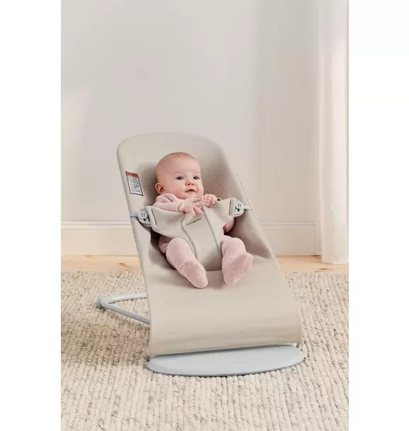 Baby Bouncer Bliss: 3D Jersey | Light Beige