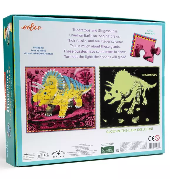 Dinosaurs Ready to Learn 36 Piece 4 Puzzle Set