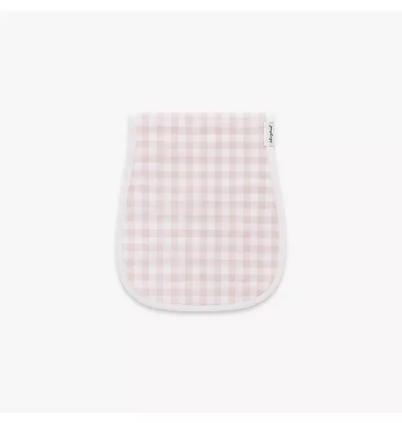 Picnic Gingham Burp Cloth - Pink
