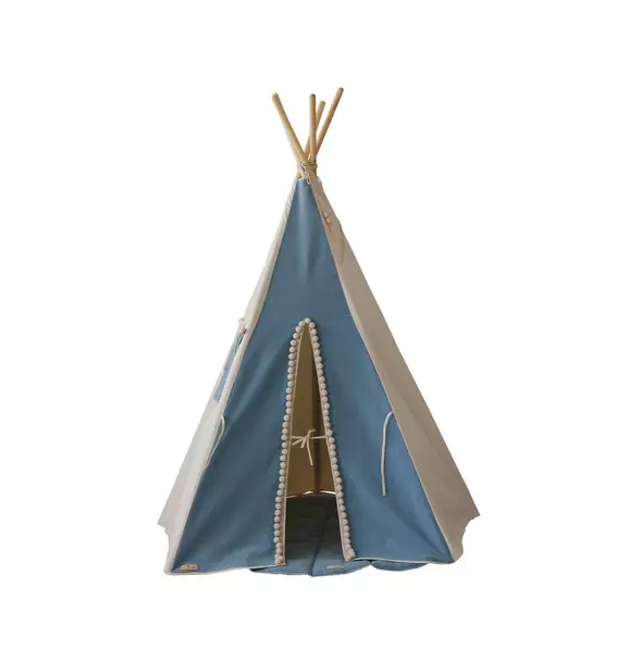 “Jeans” Teepee Tent with Pompoms
