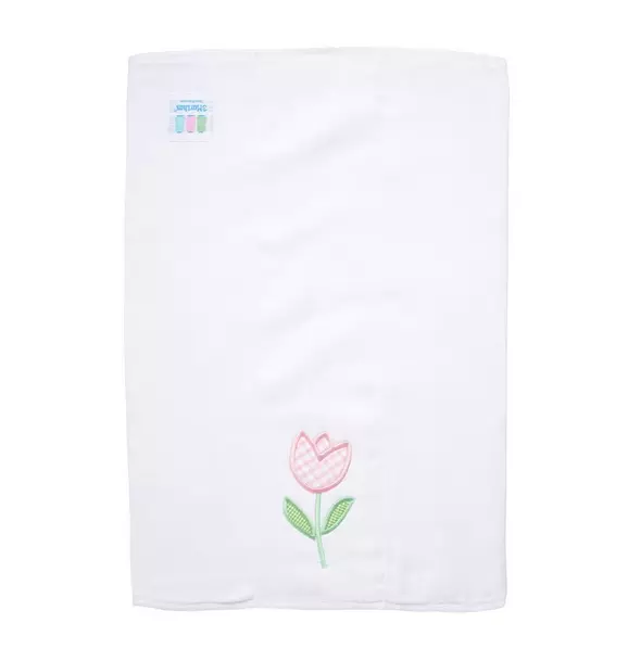 Tulip Applique Burp Cloth