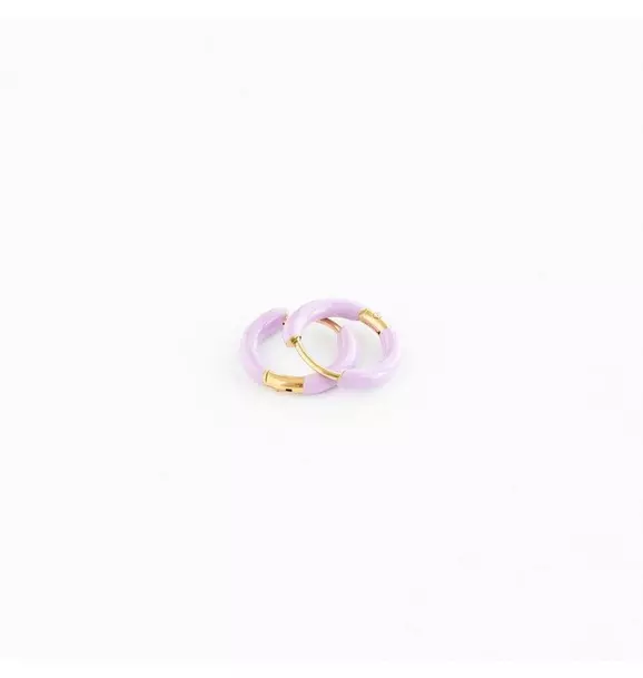 Enamel Hoop Earrings