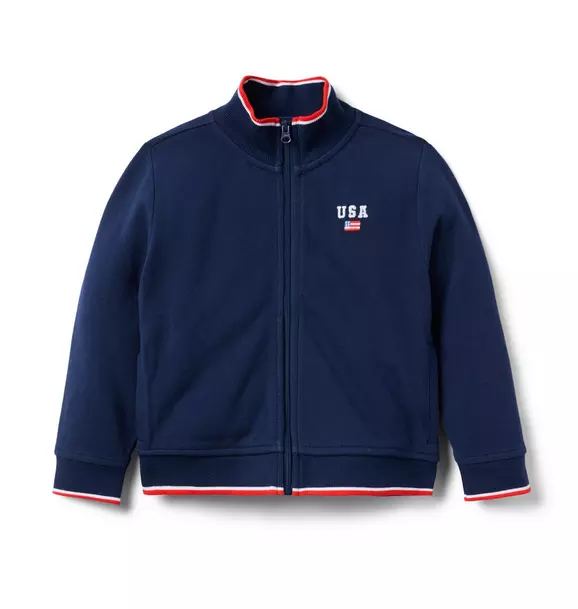 Embroidered USA Pique Jacket