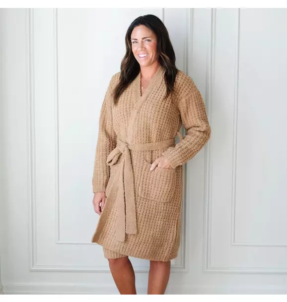 Waffle Knit Robe in Allspice