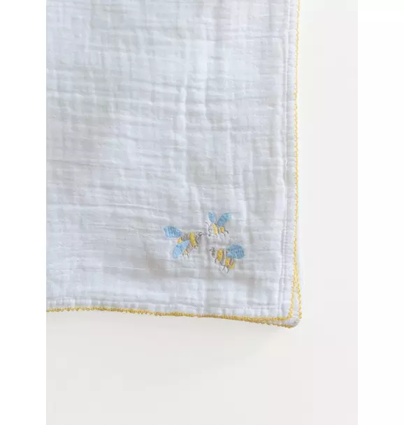 Bumblebee Embroidered Shawl Blanket