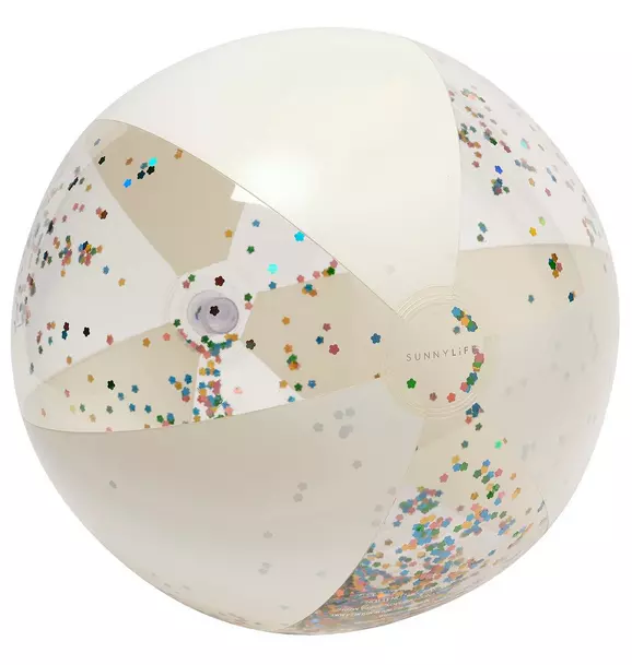 Inflatable Beach Ball: Cotton Candy Glitter
