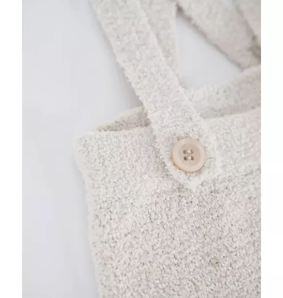 Suspender Bloomers Fuzzy - Ecru