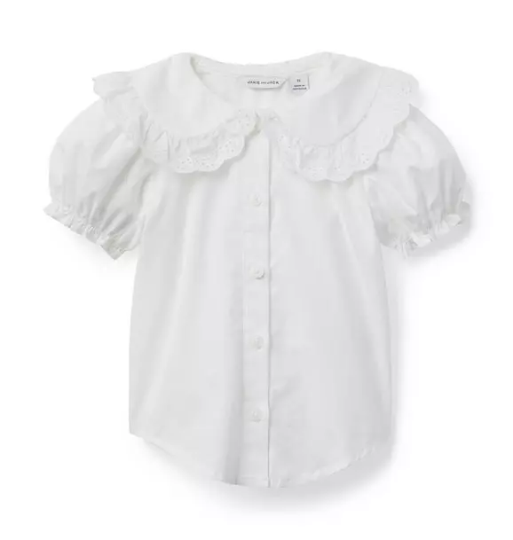 Lace Trim Collar Top