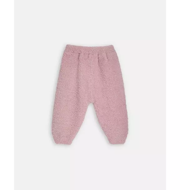 Boxy Lounge Pants Fuzzy - Ash Rose