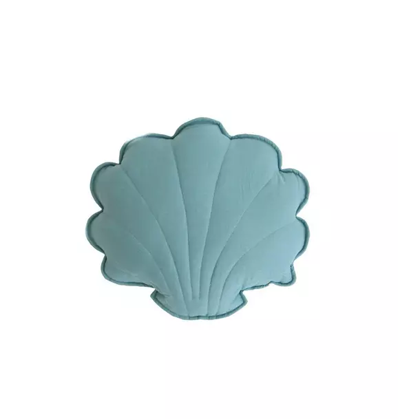 Linen “Eye of the Sea” Shell Pillow