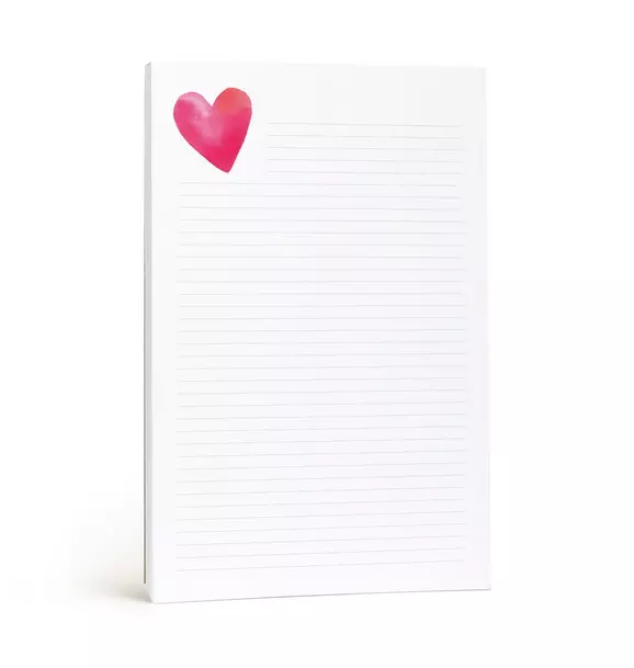 Heart Lined Notepad