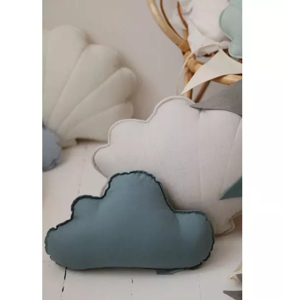 Linen “Eye of the Sea” Cloud Pillow