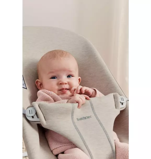 Baby Bouncer Bliss: 3D Jersey | Light Beige