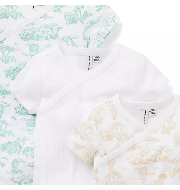 Baby Wrap Bodysuit 3-Pack