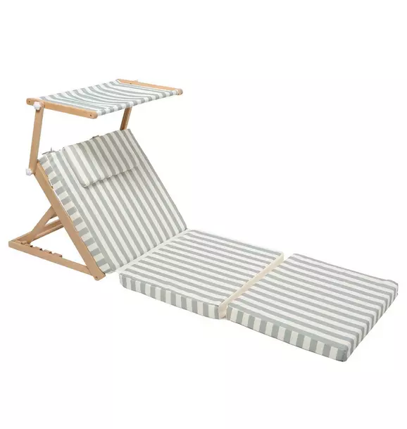 Pool House Daybed: La Palma Sage Stripe