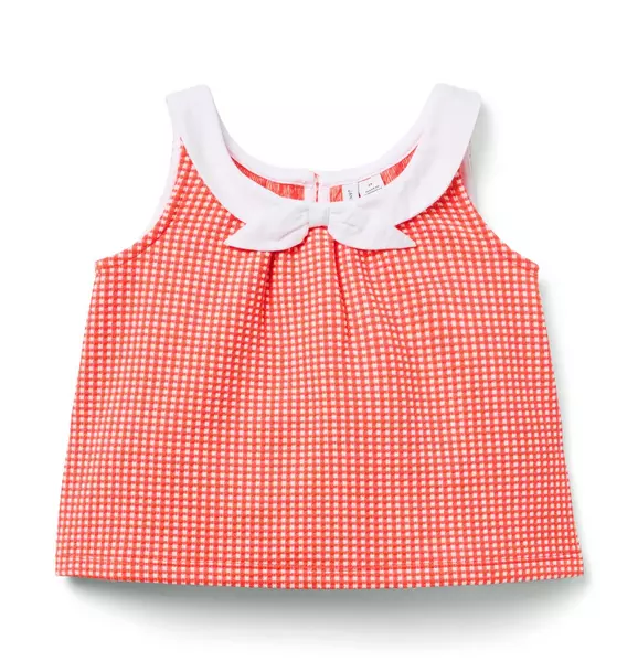 Gingham Bow Top