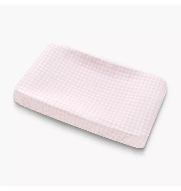 Picnic Gingham Changing Pad Cover - Pink