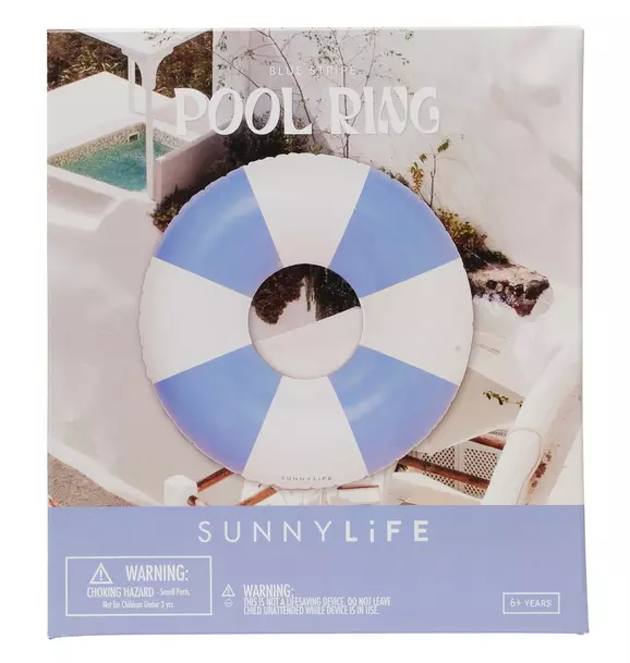 Tube Pool Ring: Blue Stripe