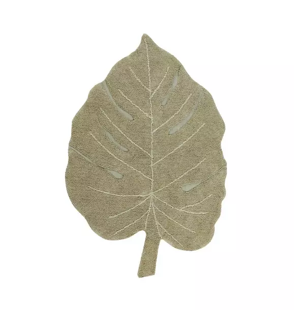 Washable Rug Monstera Olive