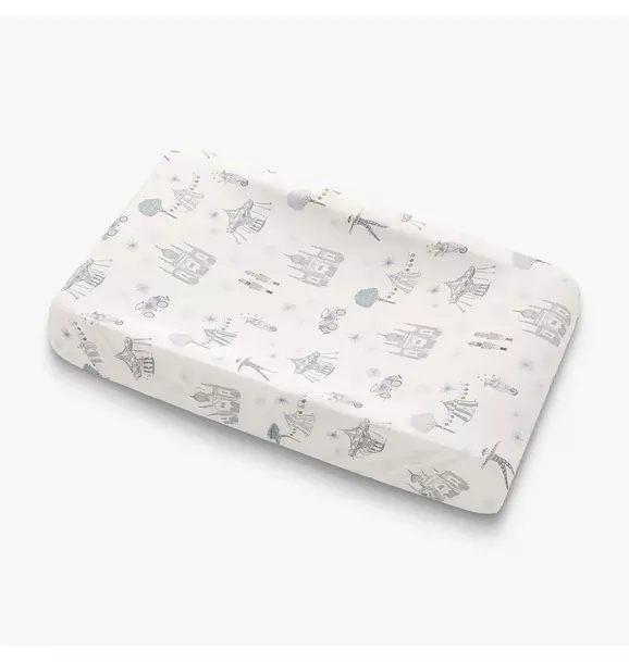 Adventures in Wonderland Changing Pad Cover - Aqua