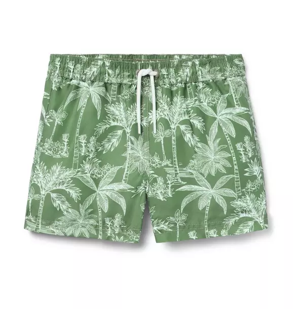 Recycled Palm Swim Trunk