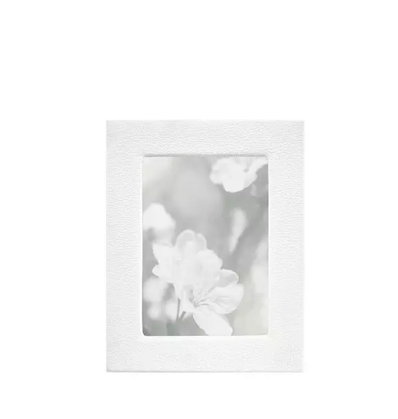 Studio Frame White Pebble Grain Leather