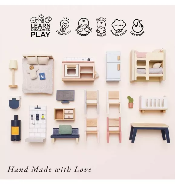 Complete Dolls house Furniture Set - 35 Piece