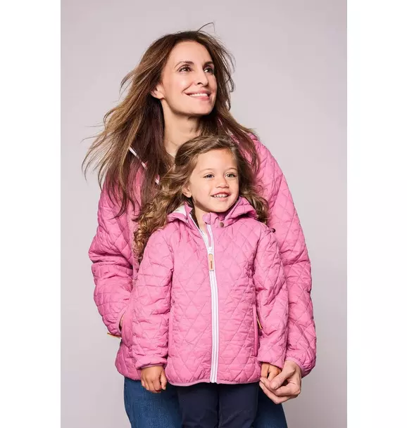Women's - Rose Pink Quilted Puffer Coat