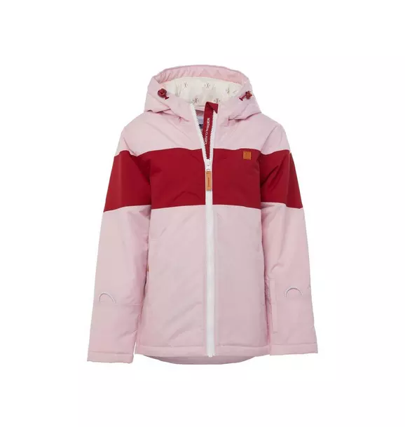 Ballerina Pink Winter Coat with Red Rugby Stripe