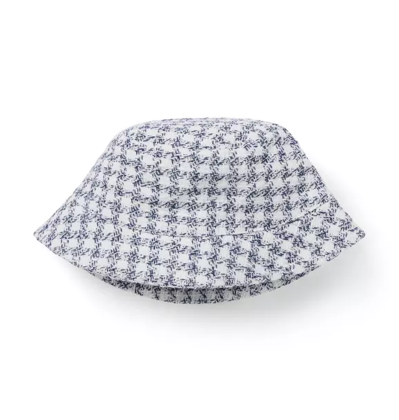 Houndstooth Tweed Bucket Hat