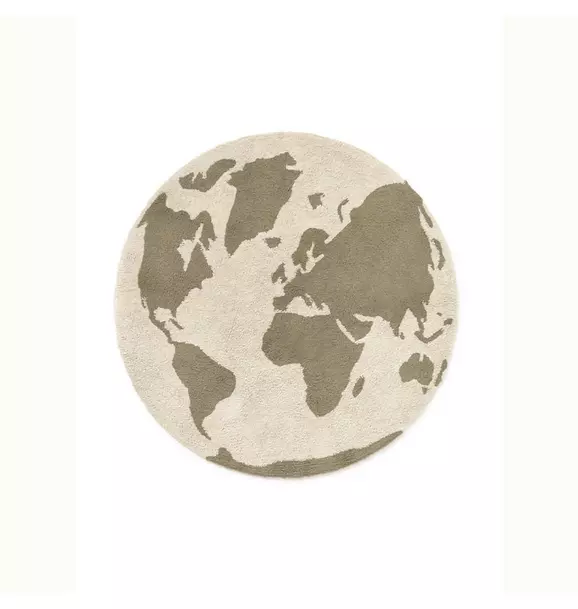 RugCycled washable rug World Map
