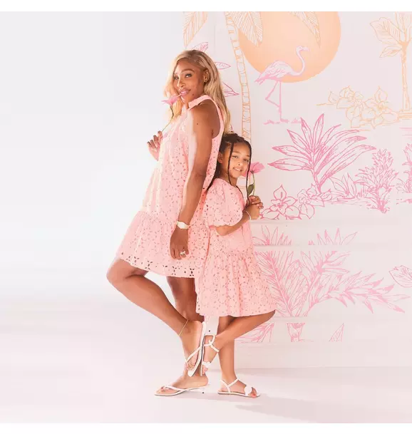 Serena Williams x Janie and Jack Peach Point Matching Dress