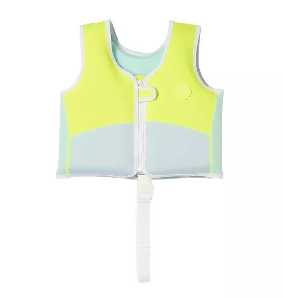 Kids Swim Vest: Aqua Neon Yellow (Age 2-3)