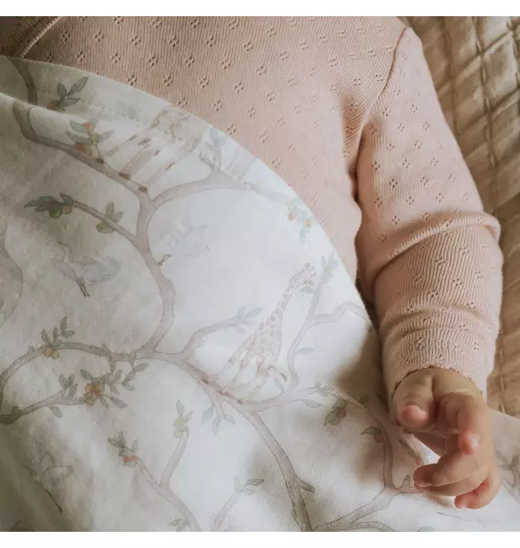 Animal Parade Swaddle - Ivory